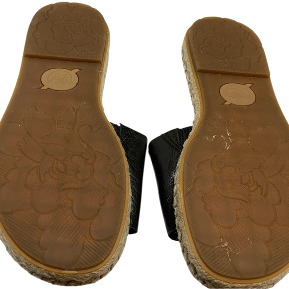BORN SAN BENITO BLACK LEATHER ESPADRILLE SLIDE SANDALS SZ 7M EUC - Picture 14 of 14
